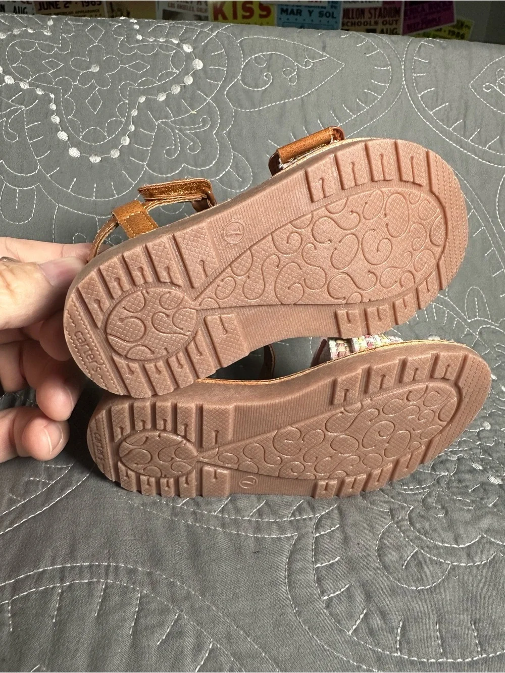 Carters Toddler Girls Brown/Multi Isa Sandals NWT Size 7 toddler
